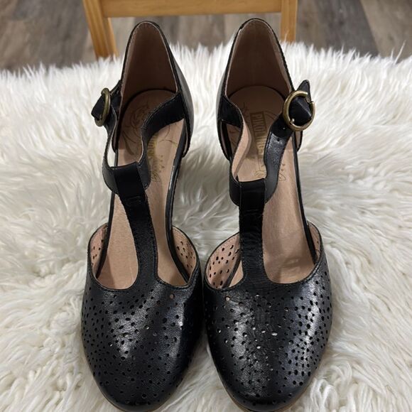 PIKOLINOS Leather Elegant Black T-Strap Women's Shoes Size 42 - Picture 1 of 11